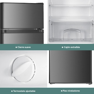 Foto 7 | Refrigerador 3 Pies/85 Litros Led Con Freezer 2 Puertas 115v