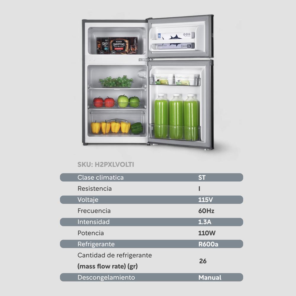 Foto 8 | Refrigerador 3 Pies/85 Litros Led Con Freezer 2 Puertas 115v