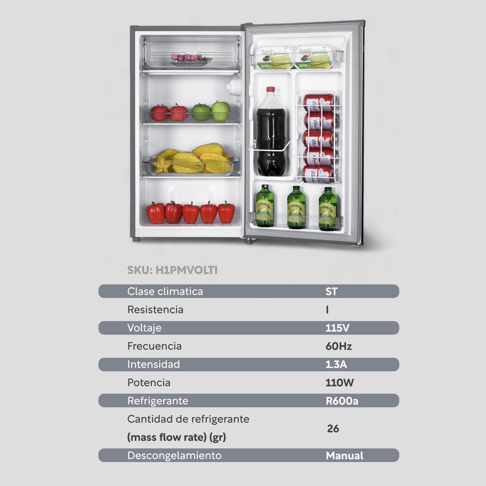 Foto 8 | Refrigerador 3 Pies/90 Litros Con Congelador 1 Puerta 115v