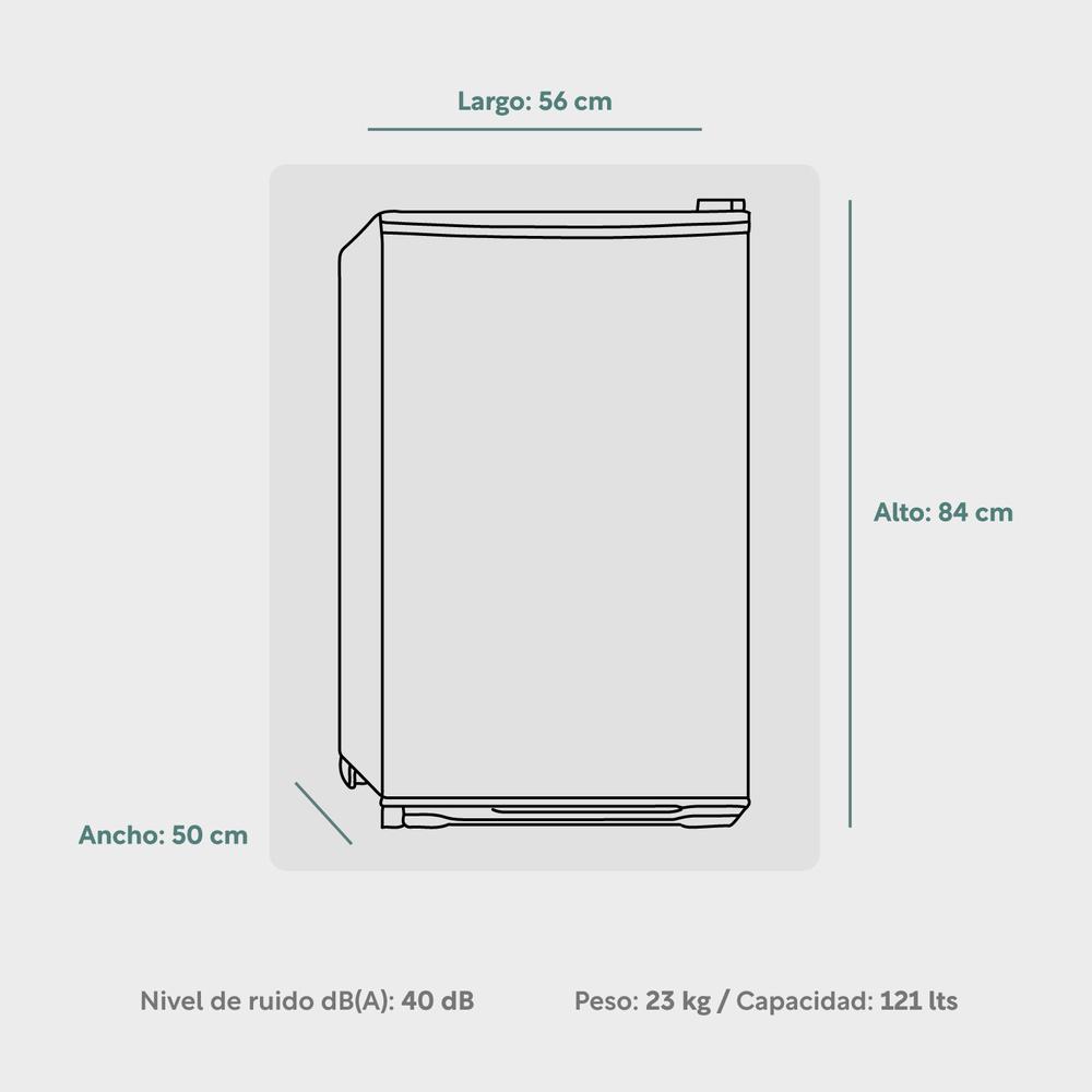 Foto 5 pulgar | Refrigerador 4 Pies/121 Litros Con Congelador 1 Puerta 115v