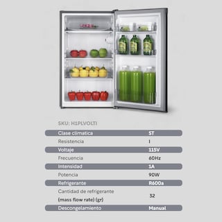 Foto 8 | Refrigerador 4 Pies/121 Litros Con Congelador 1 Puerta 115v