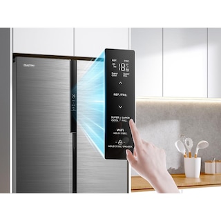 Foto 3 | Refrigerador Automático Midea Side By Side Inverter Quattro Bru Steel 17 Pies Cúbicos Con Wifi