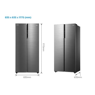 Foto 7 | Refrigerador Automático Midea Side By Side Inverter Quattro Bru Steel 17 Pies Cúbicos Con Wifi
