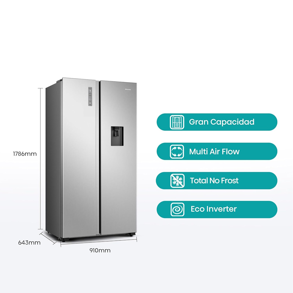 Foto 6 pulgar | Refrigerador Hisense Rs19n6wcx de 18 Pies Plateado