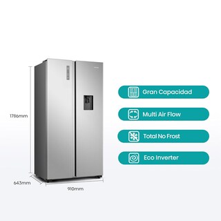 Foto 5 | Refrigerador Hisense Rs19n6wcx de 18 Pies Plateado