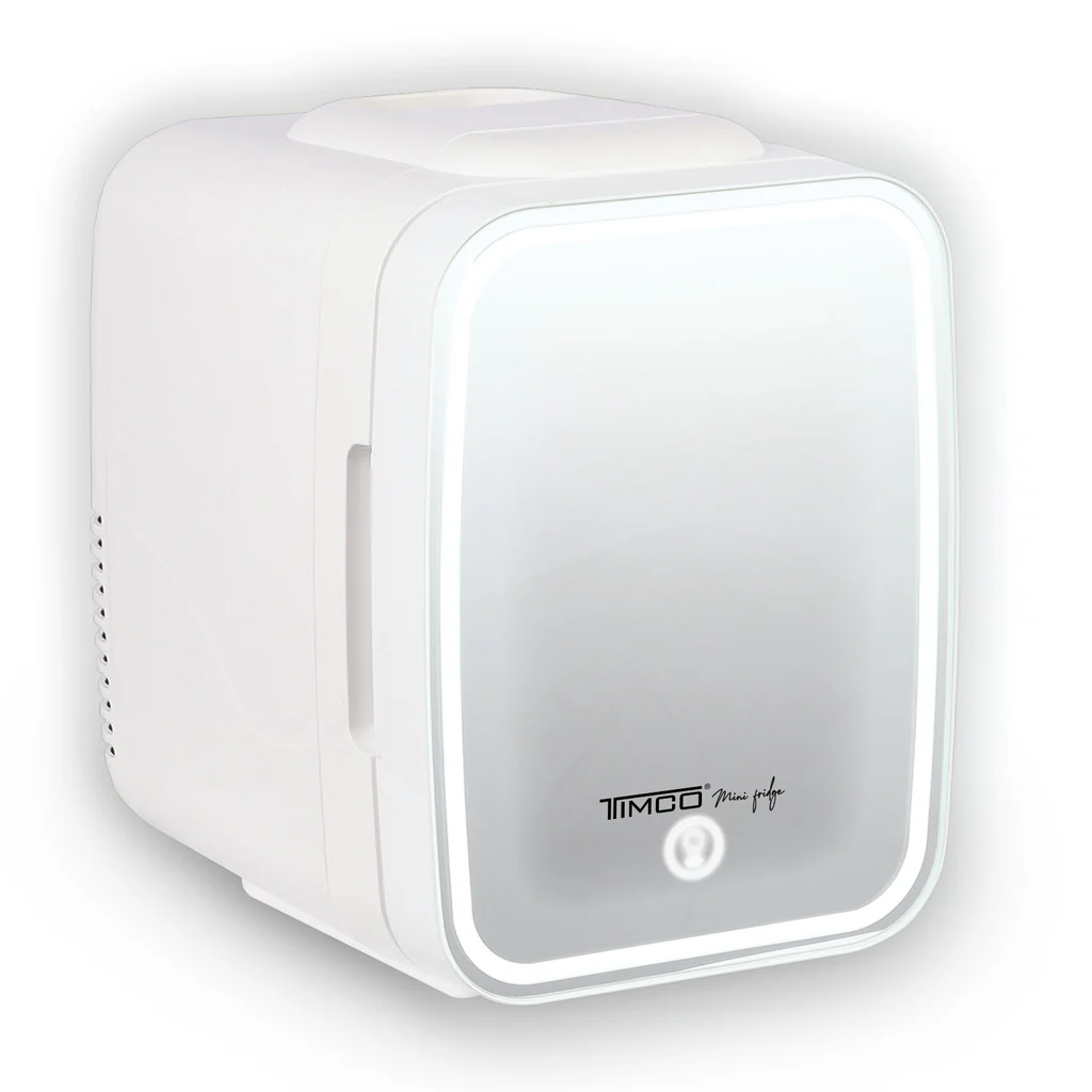 Foto 2 pulgar | Mini Refrigerador Timco Remin4la02 Con Puerta De Espejo Y Luz Led 3 Tonos Blanco