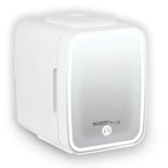 Mini Refrigerador Timco Remin4la02 Con Puerta De Espejo Y Luz Led 3 Tonos Blanco