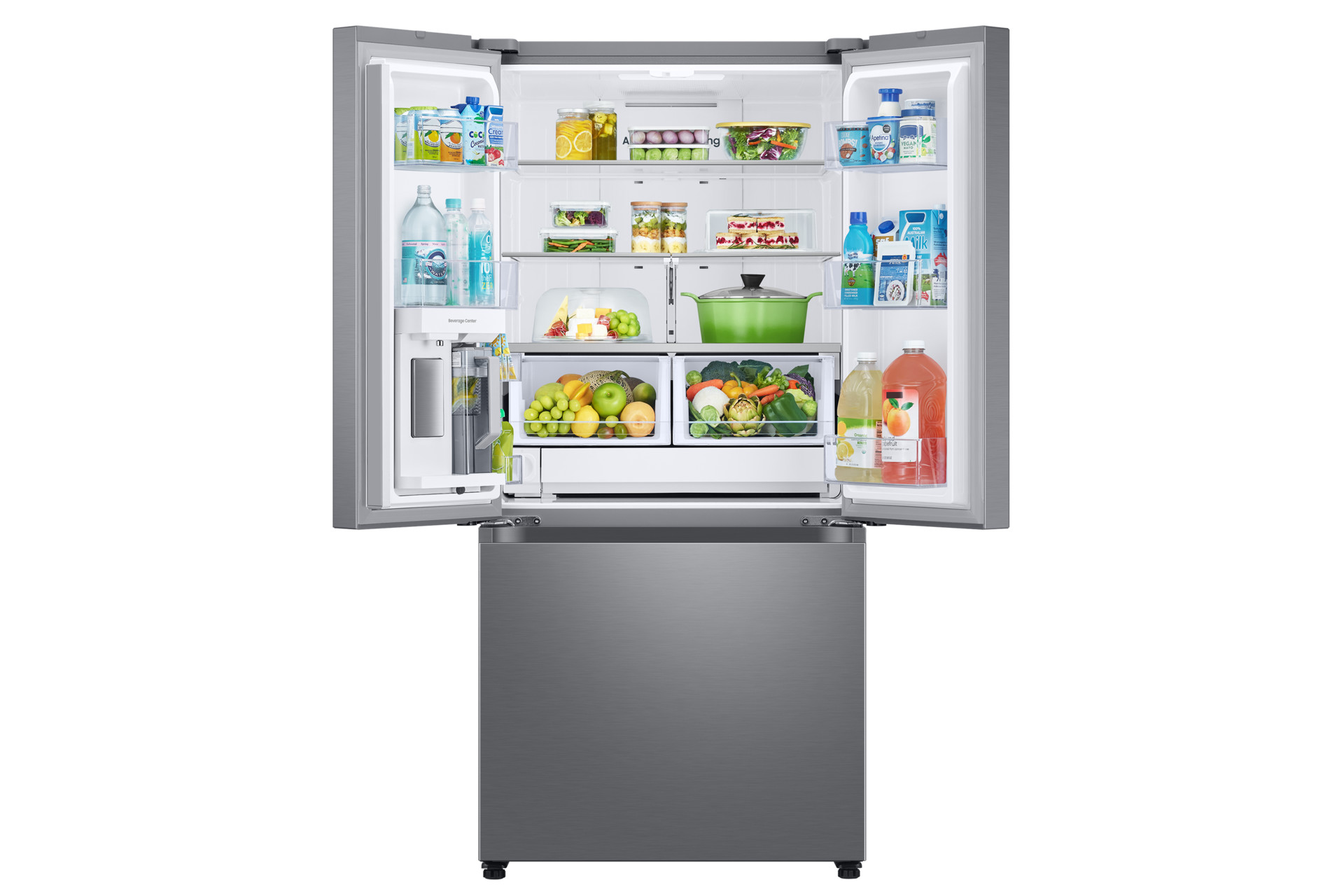 Foto 6 pulgar | Refrigerador Samsung French Door 25ft Beverage Center Plata