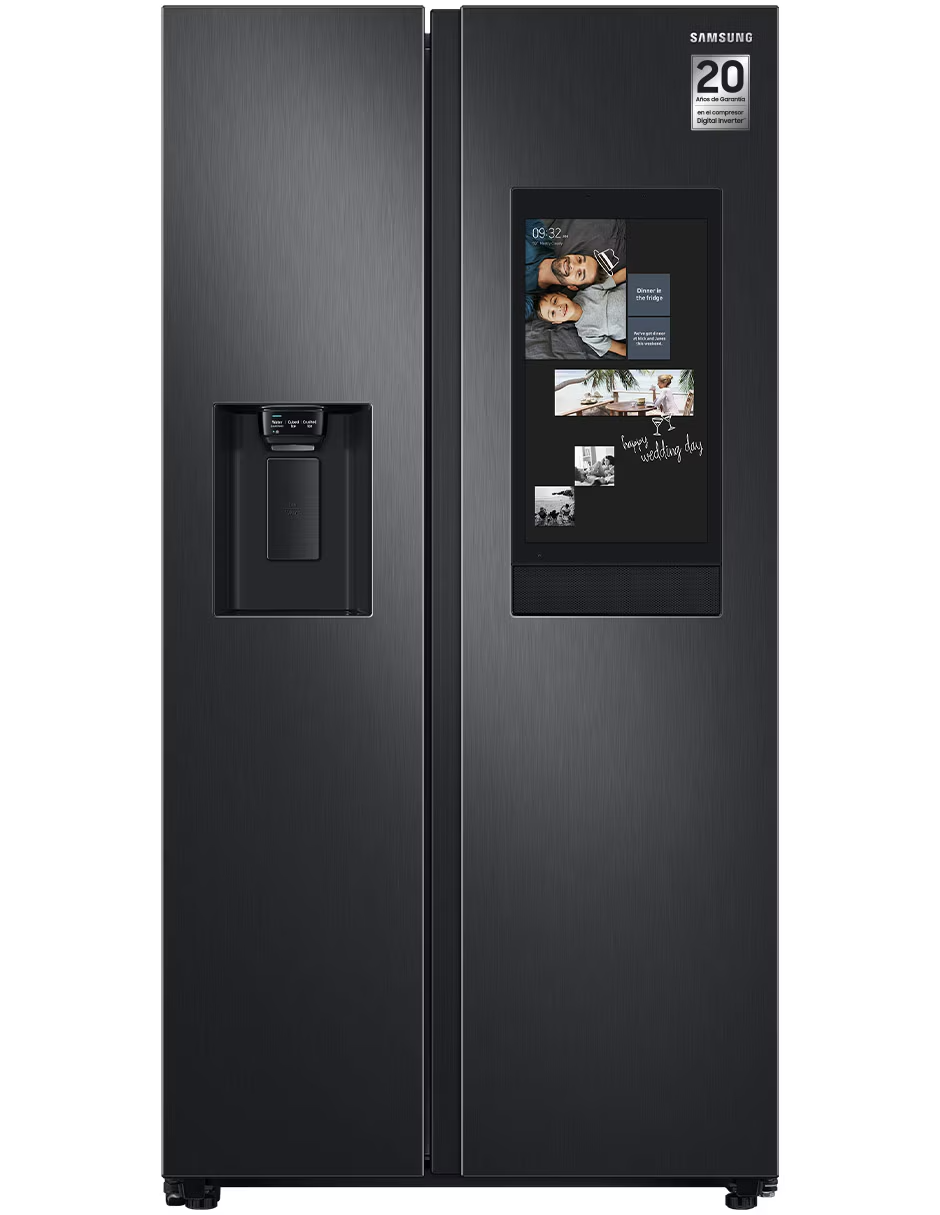 Foto 2 pulgar | Refrigerador Samsung Sbs 27ft Pantalla Family Hub Negro Wi-Fi Habilitado