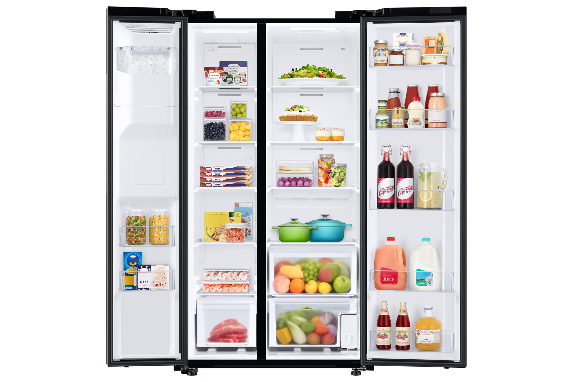 Foto 7 pulgar | Refrigerador Samsung Sbs 27ft Despachador Hielo Y Agua Negro