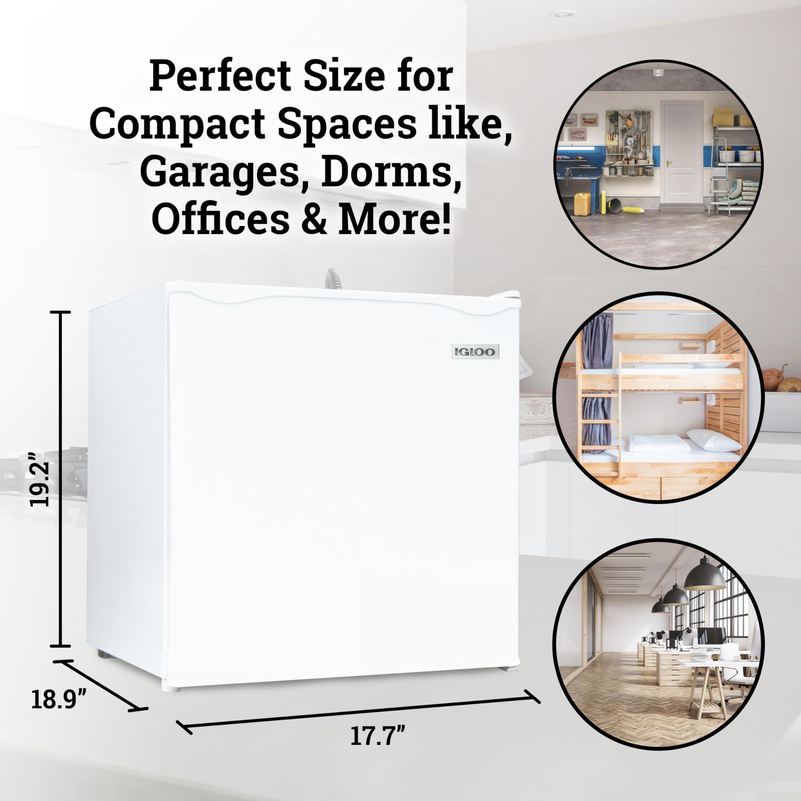 Foto 6 pulgar | Refrigerador Igloo Irf16wh6a 1.6l  Estantes De Vidrio  Blanco - Venta Internacional.