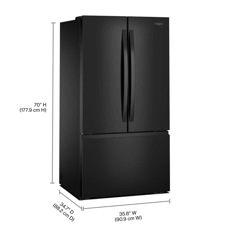 Foto 4 pulgar | Refrigerador Whirlpool French Door Xpert Inverter 31 Pies WRFF3136SB Negro
