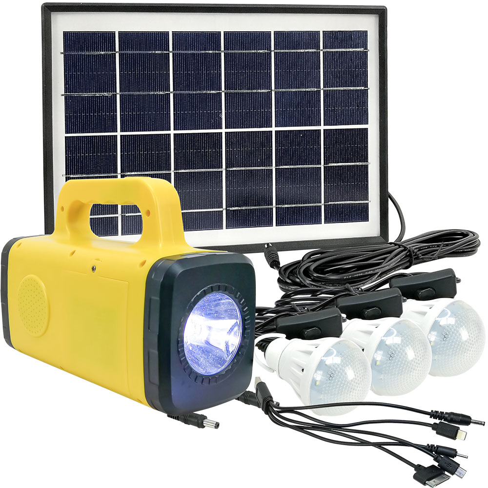 Sistema de Energía de Emergencia Panel Solar MASTER ELECTRONICOS MP-KIT3LIGHT de 3W