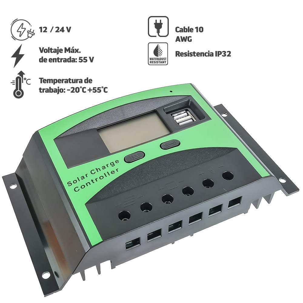 Foto 4 pulgar | Controlador De Carga Solar Mp-ctrl40