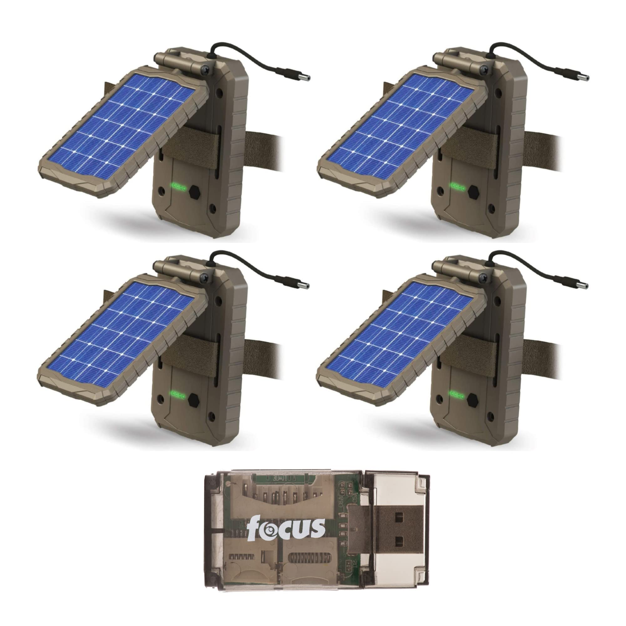 Foto 2 pulgar | Panel De Energía Solar Stealth Cam Lithium Con Lector De Tarjetas, Paquete De 4 - Venta Internacional.