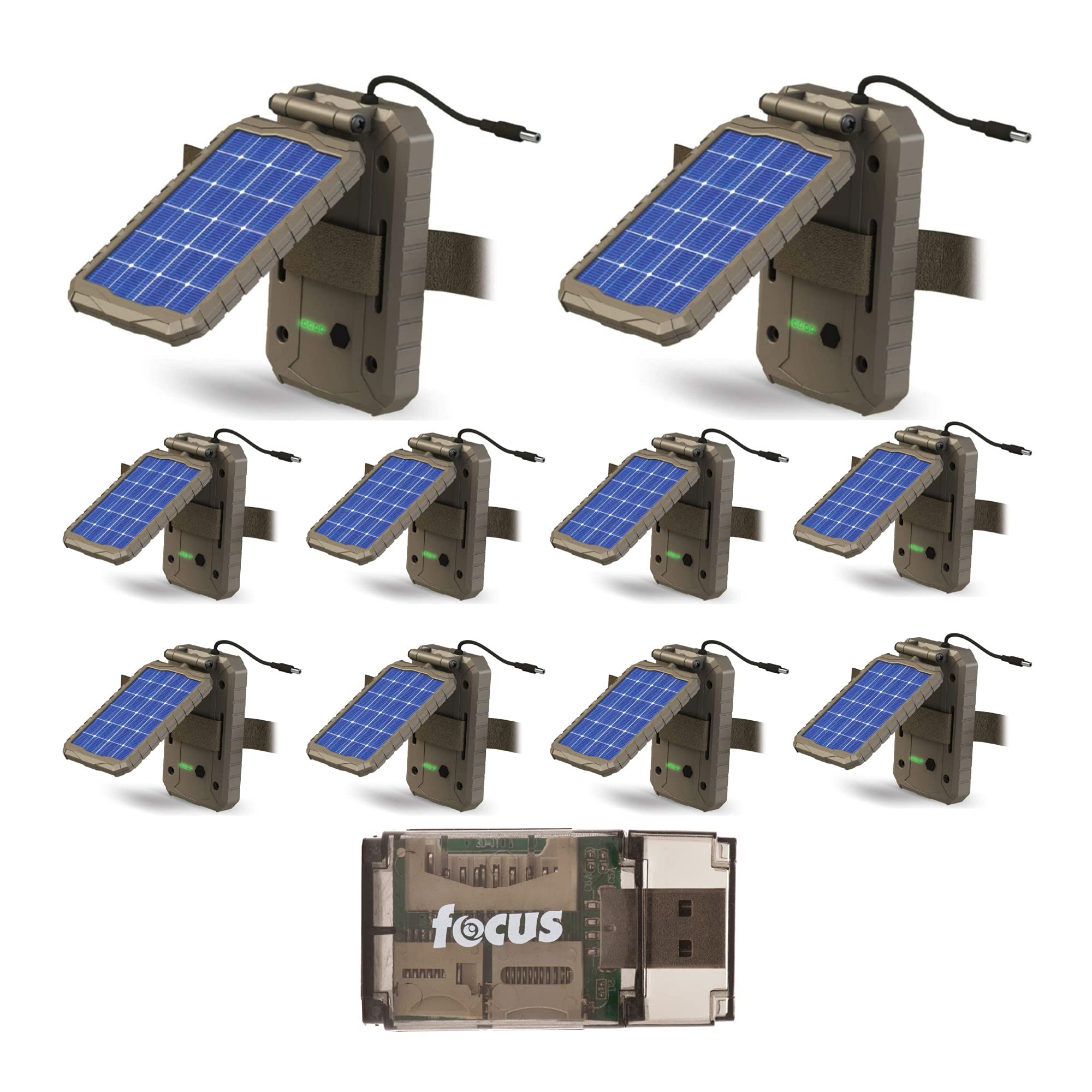Foto 1 | Panel De Energía Solar Stealth Cam Lithium  Paquete De 10 Con Lector De Tarjetas - Venta Internacional.