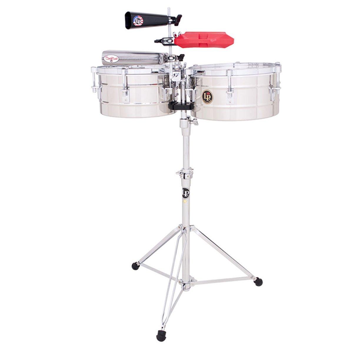 Timbales Serie Prestige 14'' & 15'' Stainless Lp1415-s