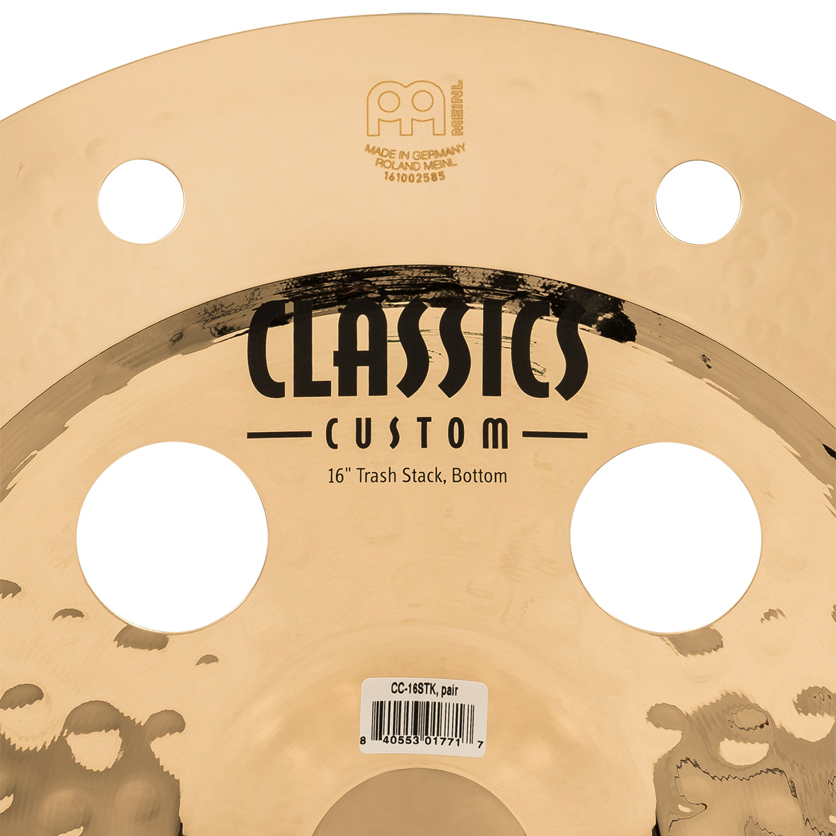 Foto 4 | Platillo Meinl de 16 Pulgadas Cc-16stk Trash-stack Classic Custom Aleación Bronce B10