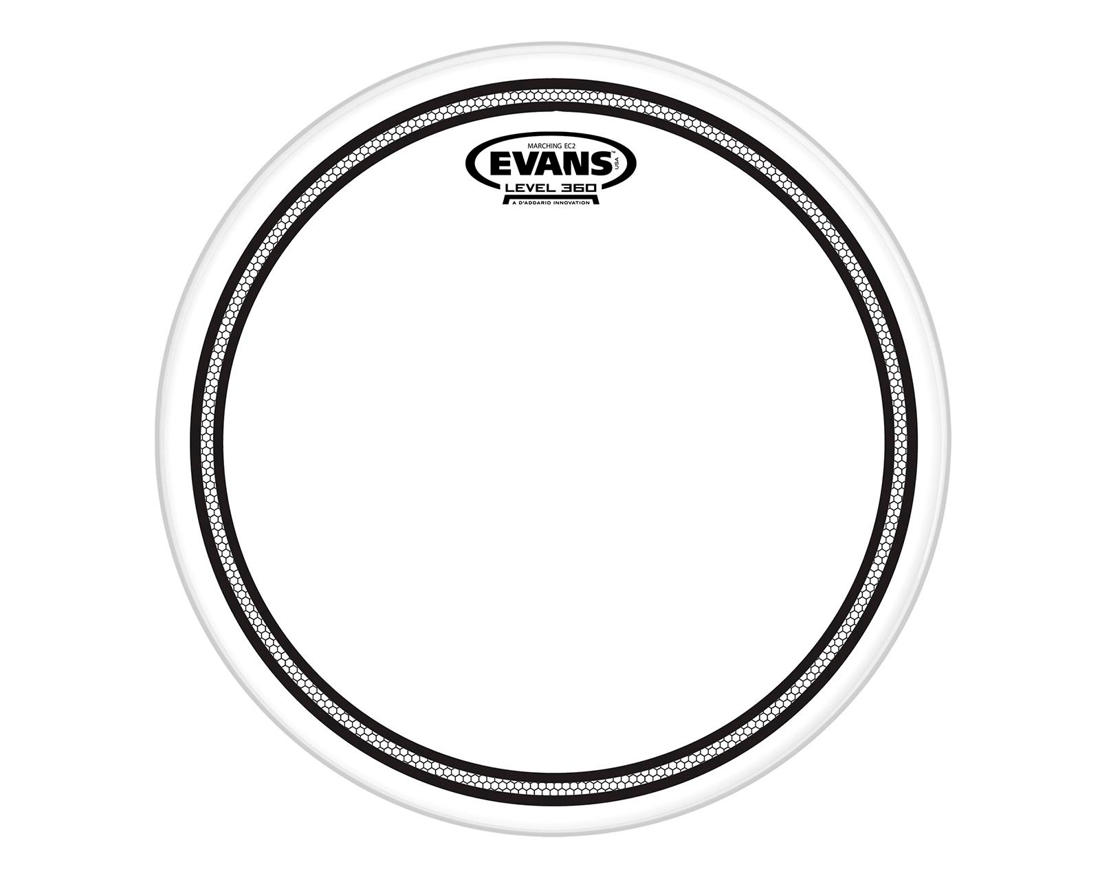 Parche De Batería Para Marching De 6'' Evans Tt06mec2s color Blanco