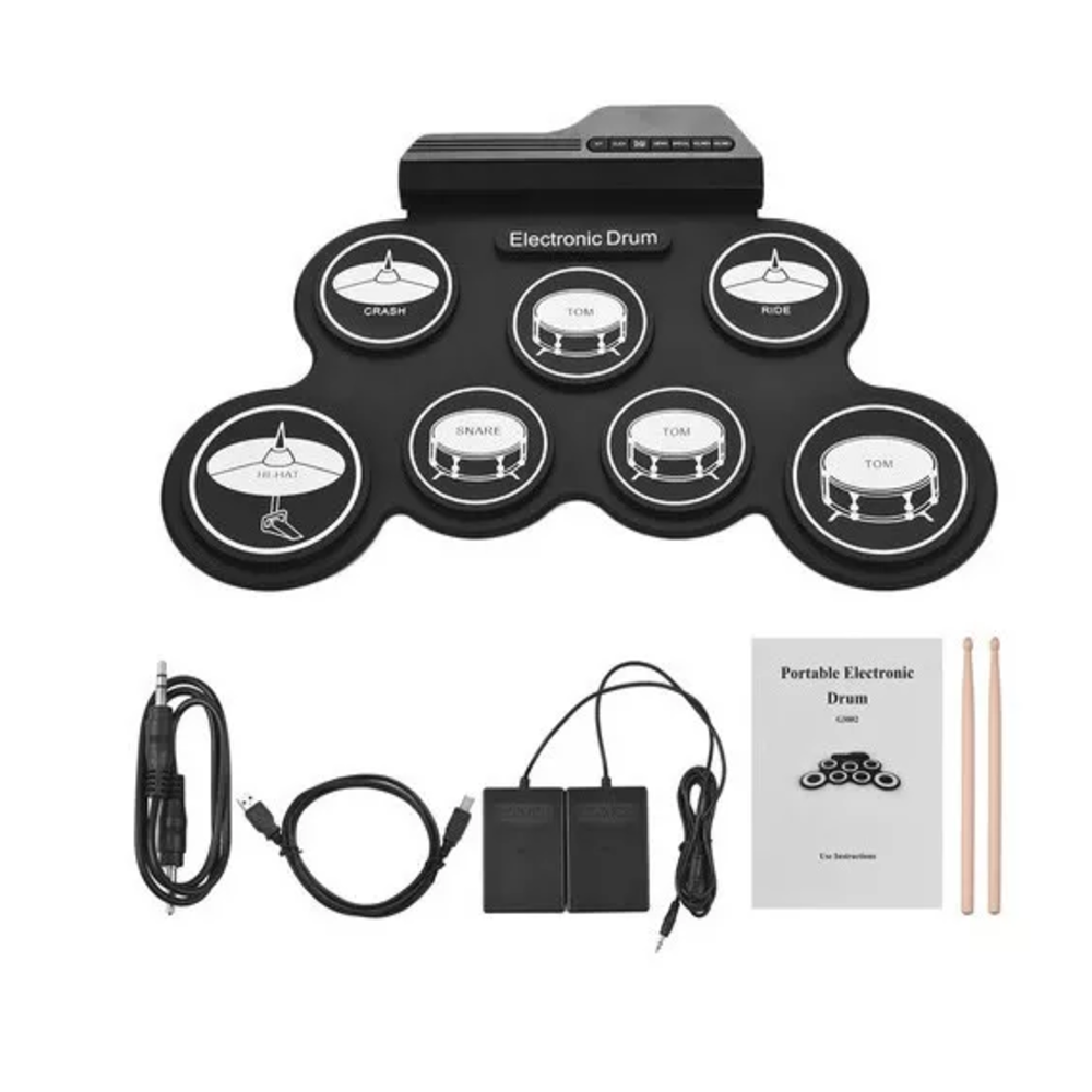 Foto 3 pulgar | Caja de Ritmos Electrónica Belug USB Batería Enrollable Negro