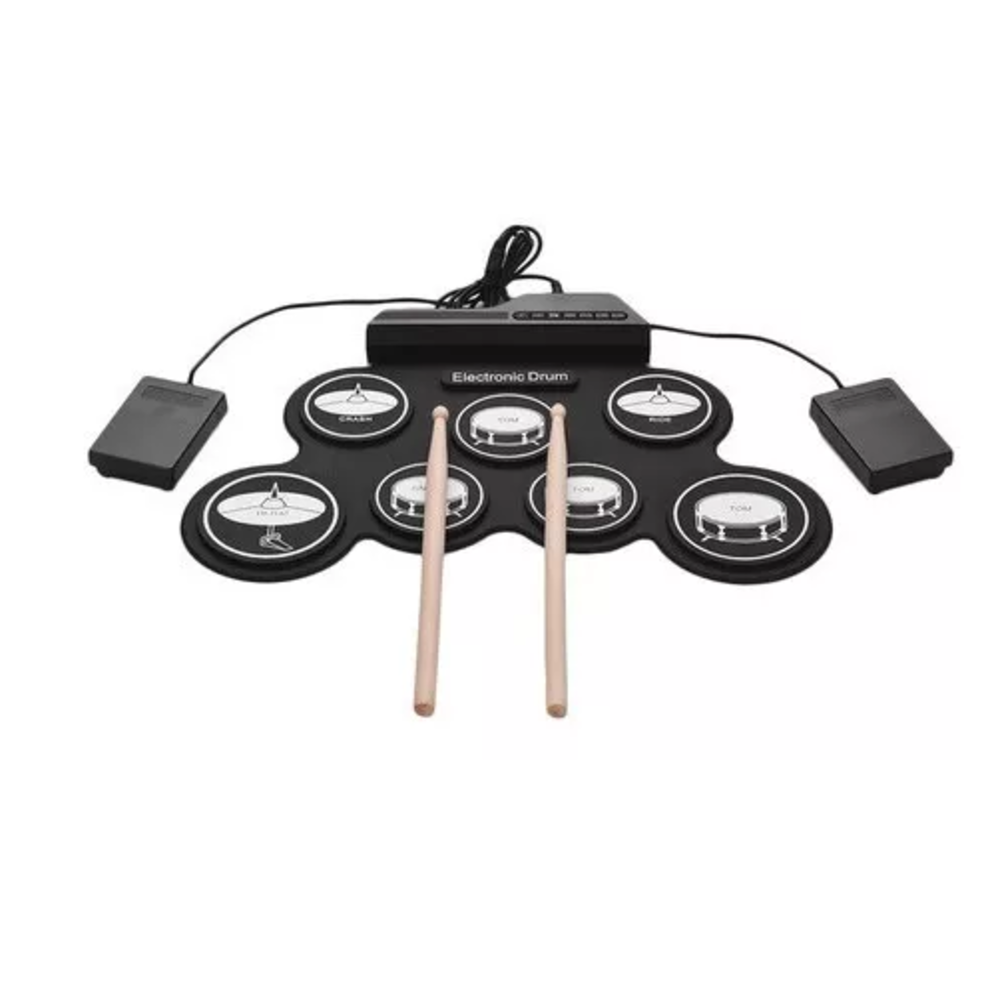 Foto 6 pulgar | Caja de Ritmos Electrónica Belug USB Batería Enrollable Negro