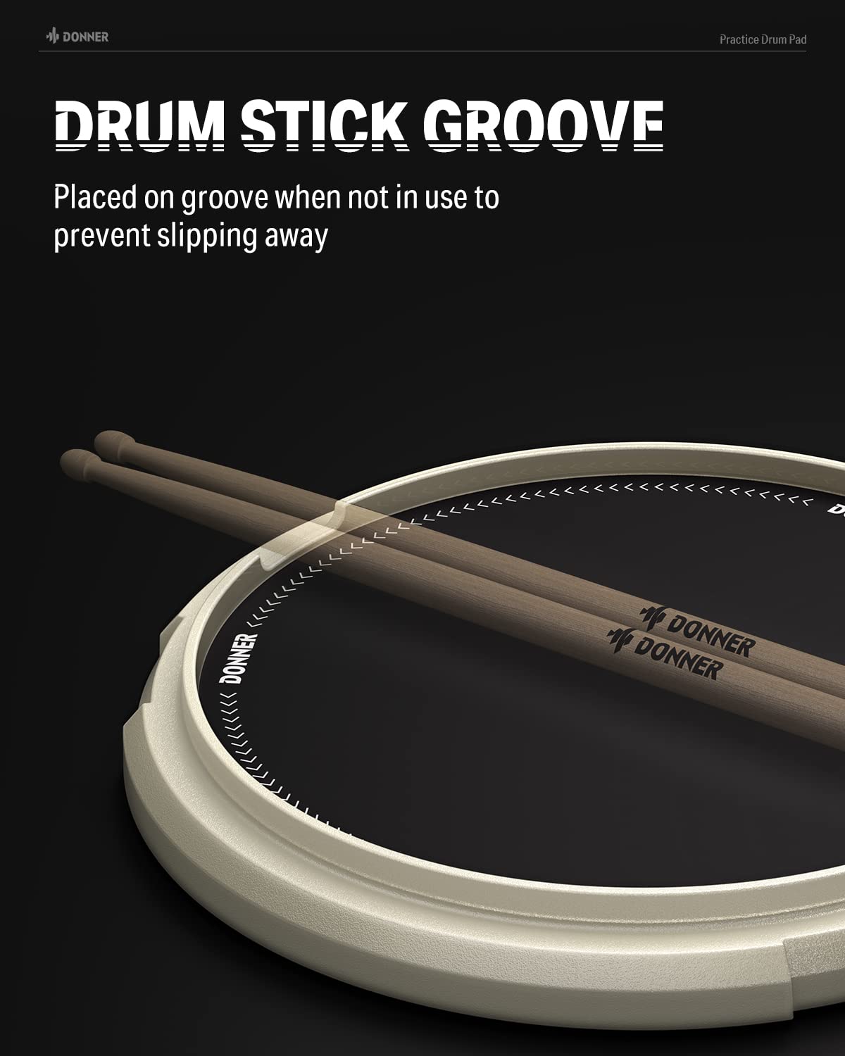 Foto 6 pulgar | Drum Practice Pad Donner Drummer Con Simulación De Caja De 12 Pulgadas - Venta Internacional.