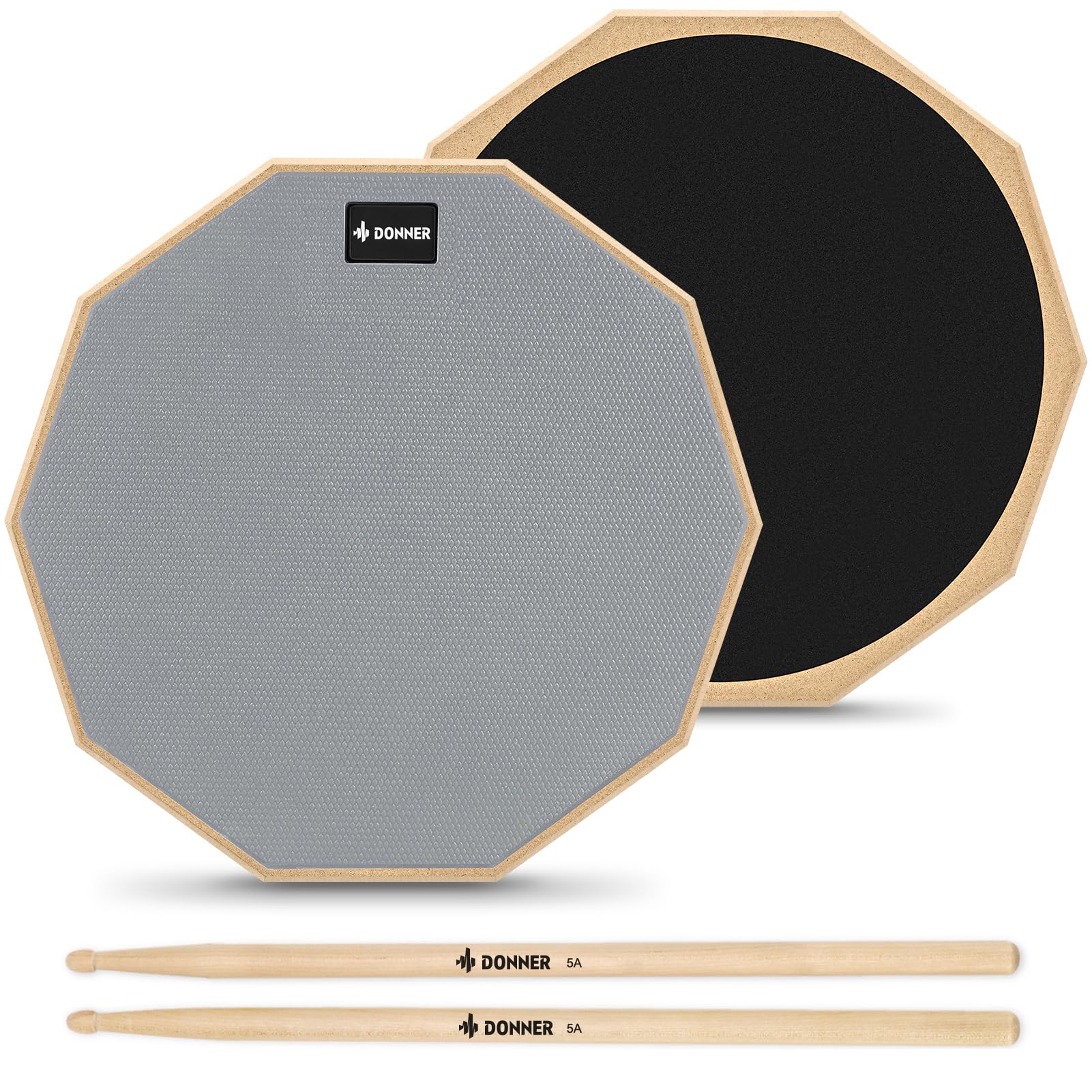 Foto 2 pulgar | Drum Practice Pad Donner Silent De 8 Pulgadas Con Baquetas, Color Gris - Venta Internacional.