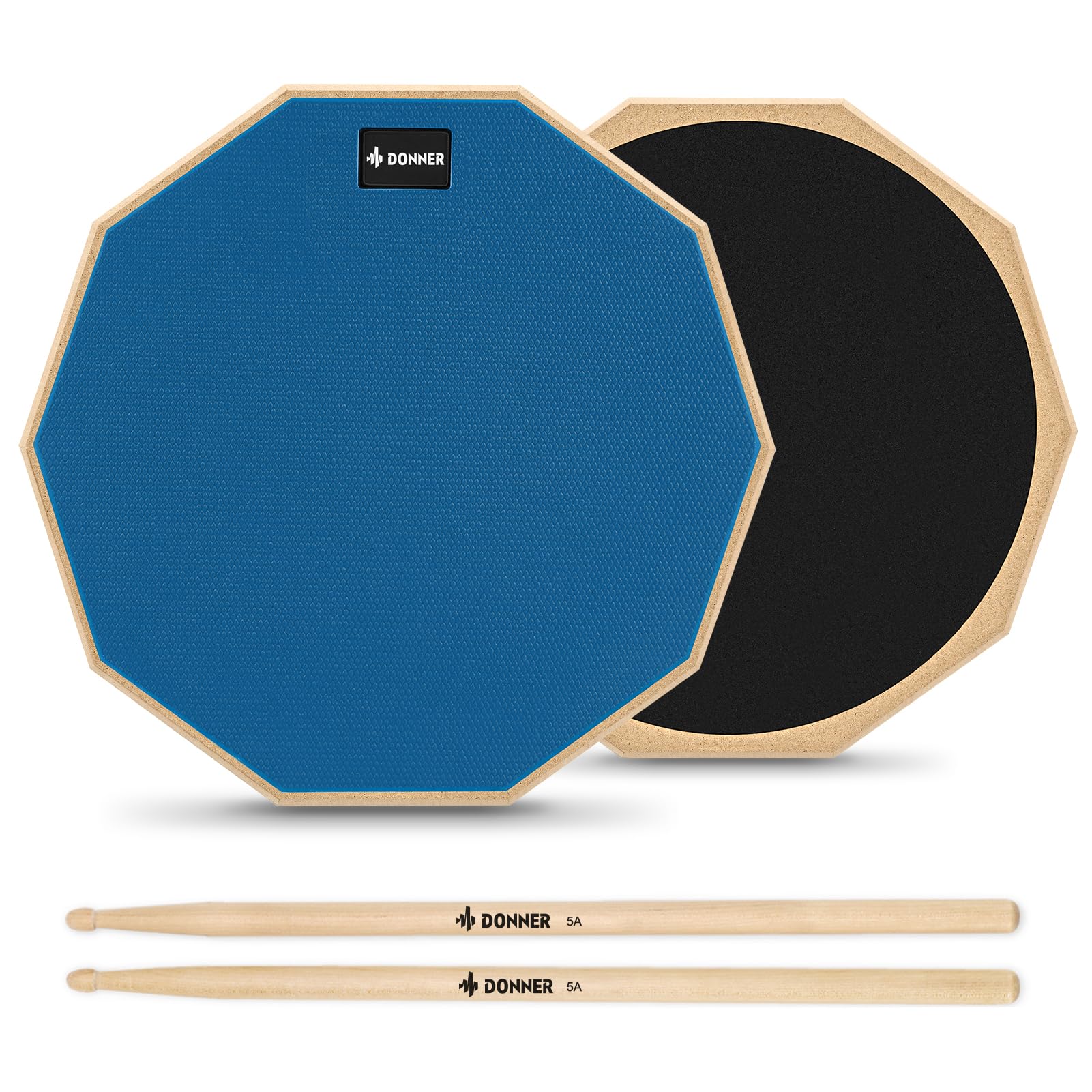 Foto 2 pulgar | Drum Practice Pad Donner Silent De 8 Pulgadas Con Baquetas Azules - Venta Internacional.