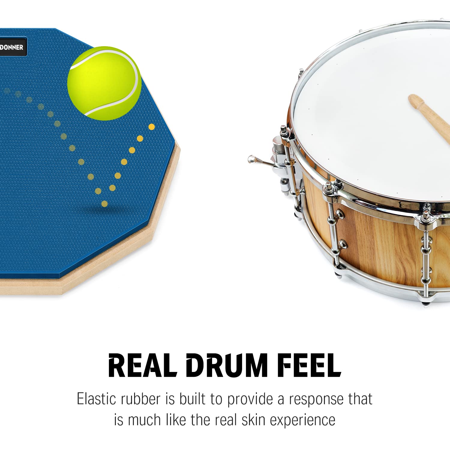 Foto 3 pulgar | Drum Practice Pad Donner Silent De 8 Pulgadas Con Baquetas Azules - Venta Internacional.