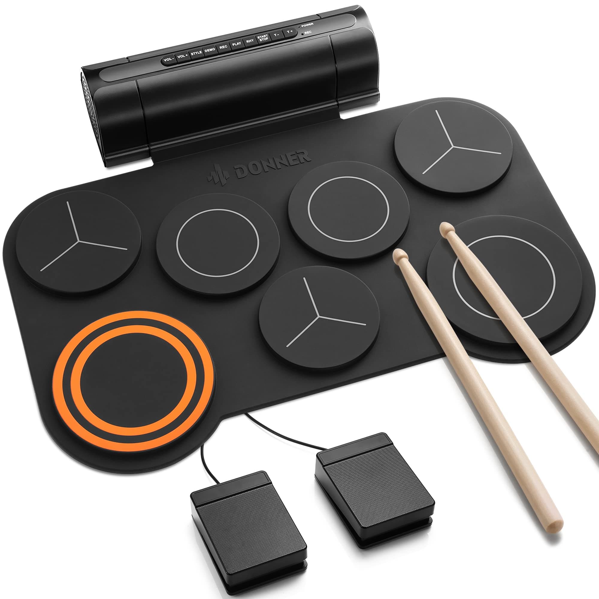 Batería Electrónica Donner Ded-20 Con 7 Pads Y Altavoz +40 Lecciones - Venta Internacional.