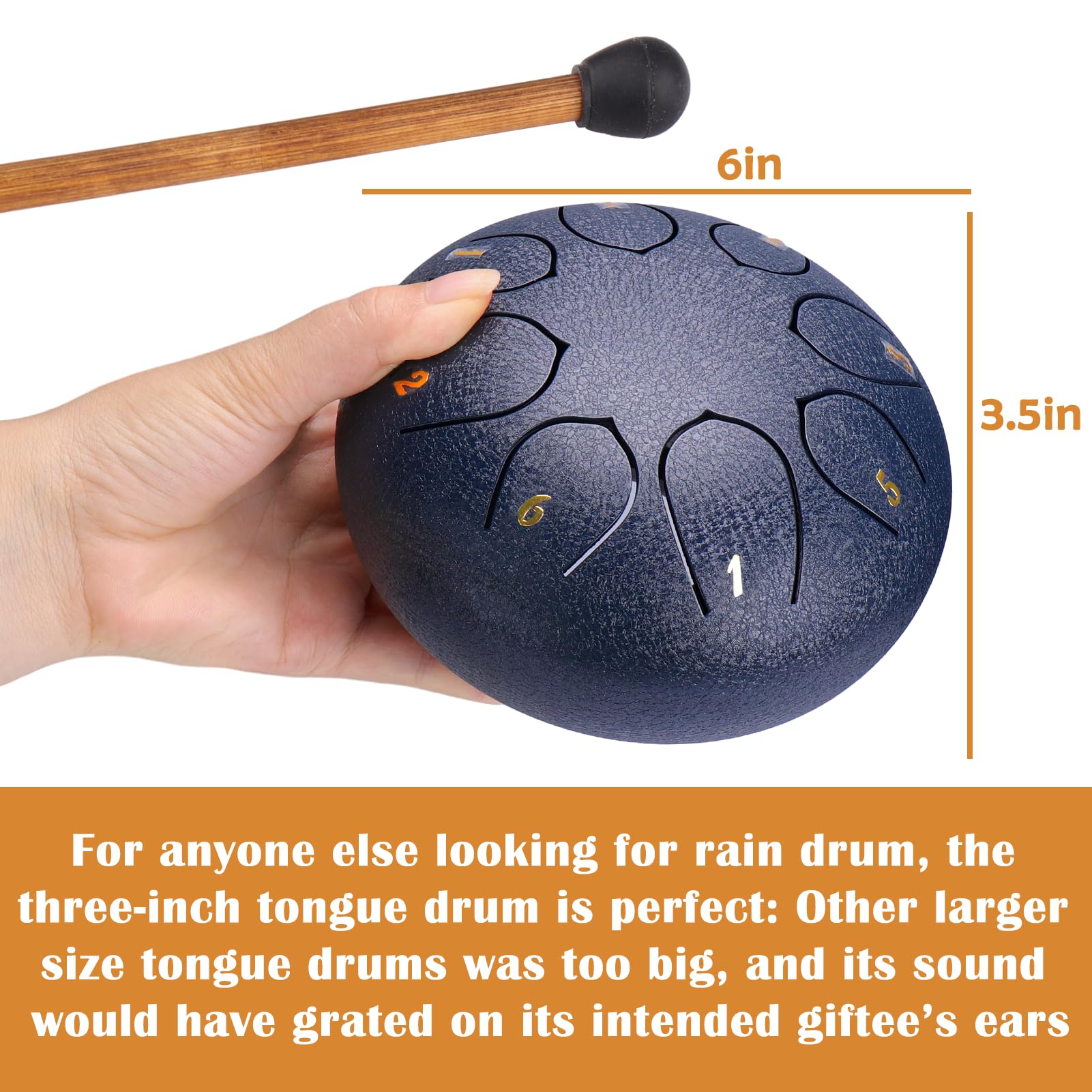 Foto 6 | Tambor Rain Drum Palksky Para Chakras, 6 Pulgadas, Para Exteriores, Con 8 Notas - Venta Internacional.