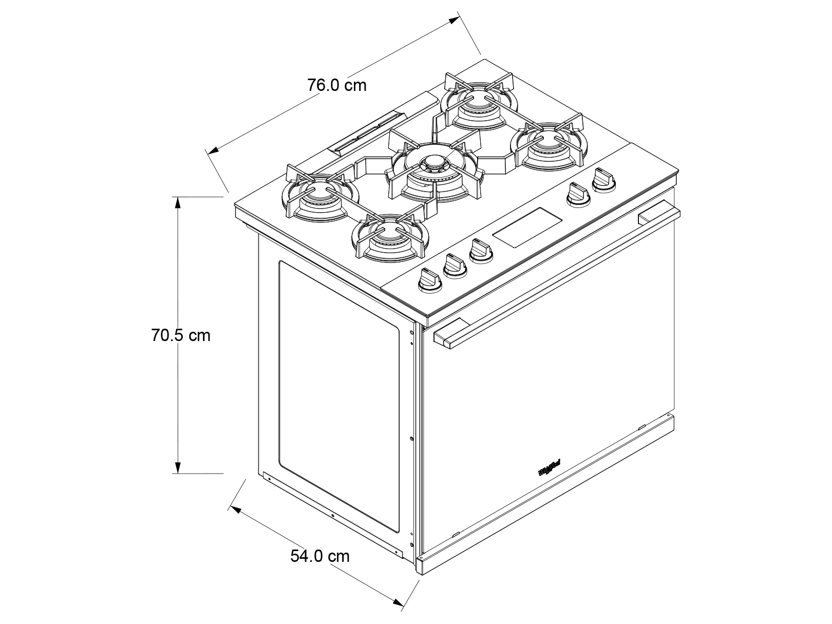 Foto 7 pulgar | Estufa Whirlpool Gas On Glass Empotrable 30” Wer9100s