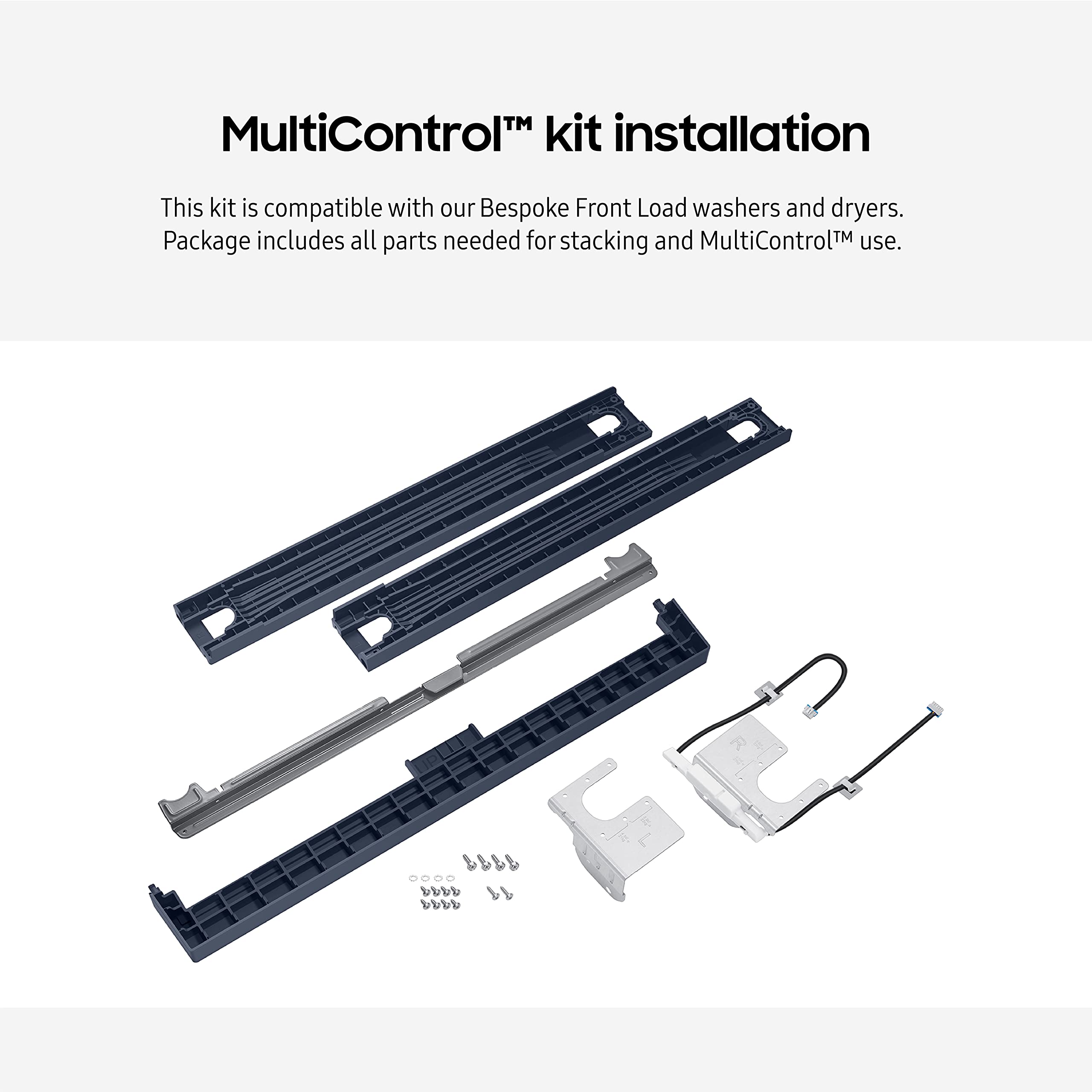 Foto 4 | Kit De Apilamiento Para Lavadoras/secadoras Samsung Bespoke Skk-9mcd, Color Azul Cepillado - Venta Internacional.