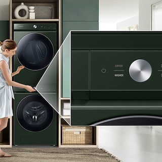 Foto 2 | Kit De Apilamiento Para Lavadora/secadora Samsung Bespoke Skk-9mcg, Color Verde - Venta Internacional.