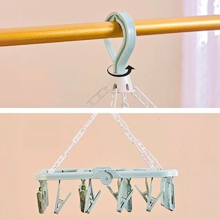Foto 6 | Tendedero Plegable Multifuncional Con 32 Clips 32 X 32 Cm Verde