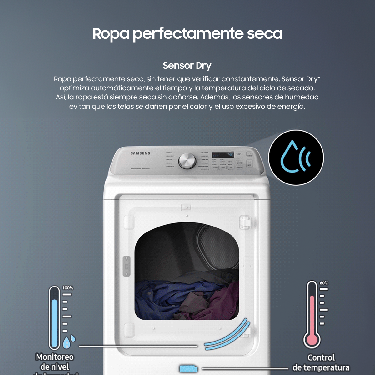 Foto 4 pulgar | Secadora De Ropa Samsung 24kg Frontal Sensor Dry Color Negro