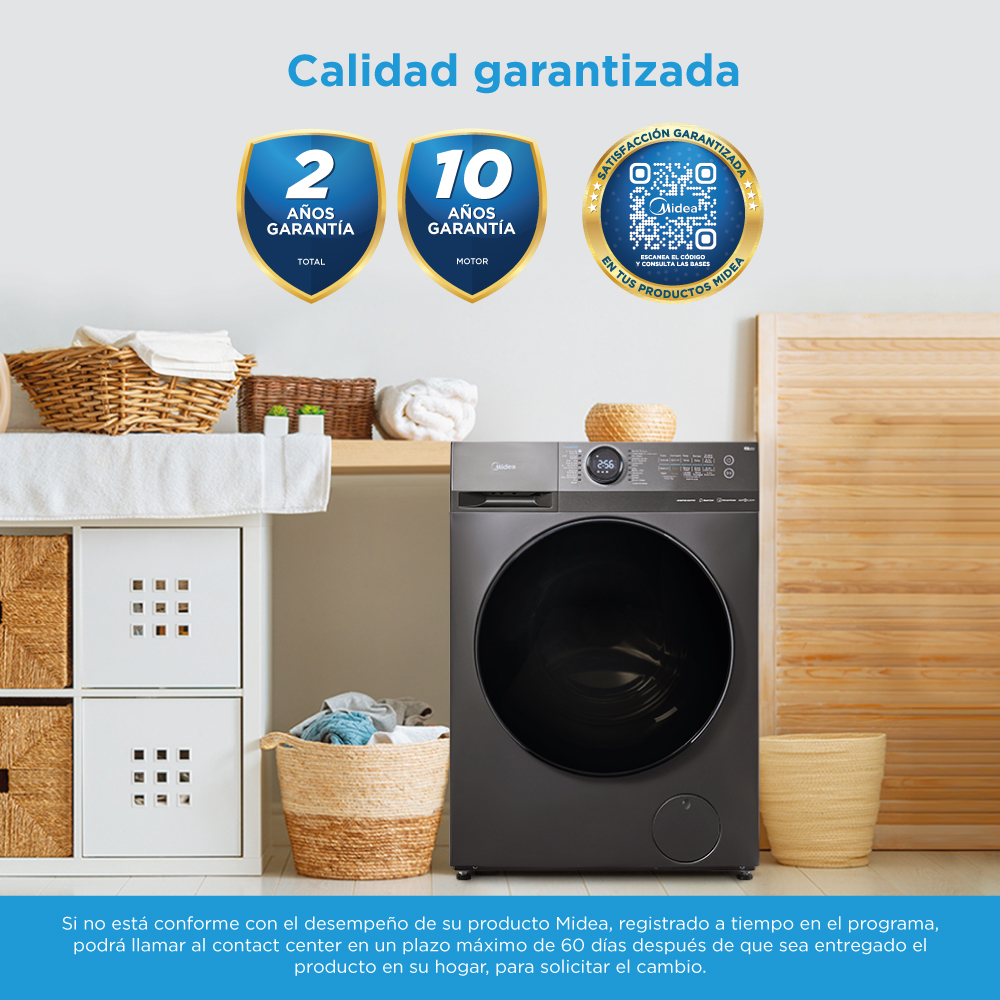 Foto 8 | Lavasecadora Midea Carga Frontal Smart Dial 12.5 Kg / 7 Kg