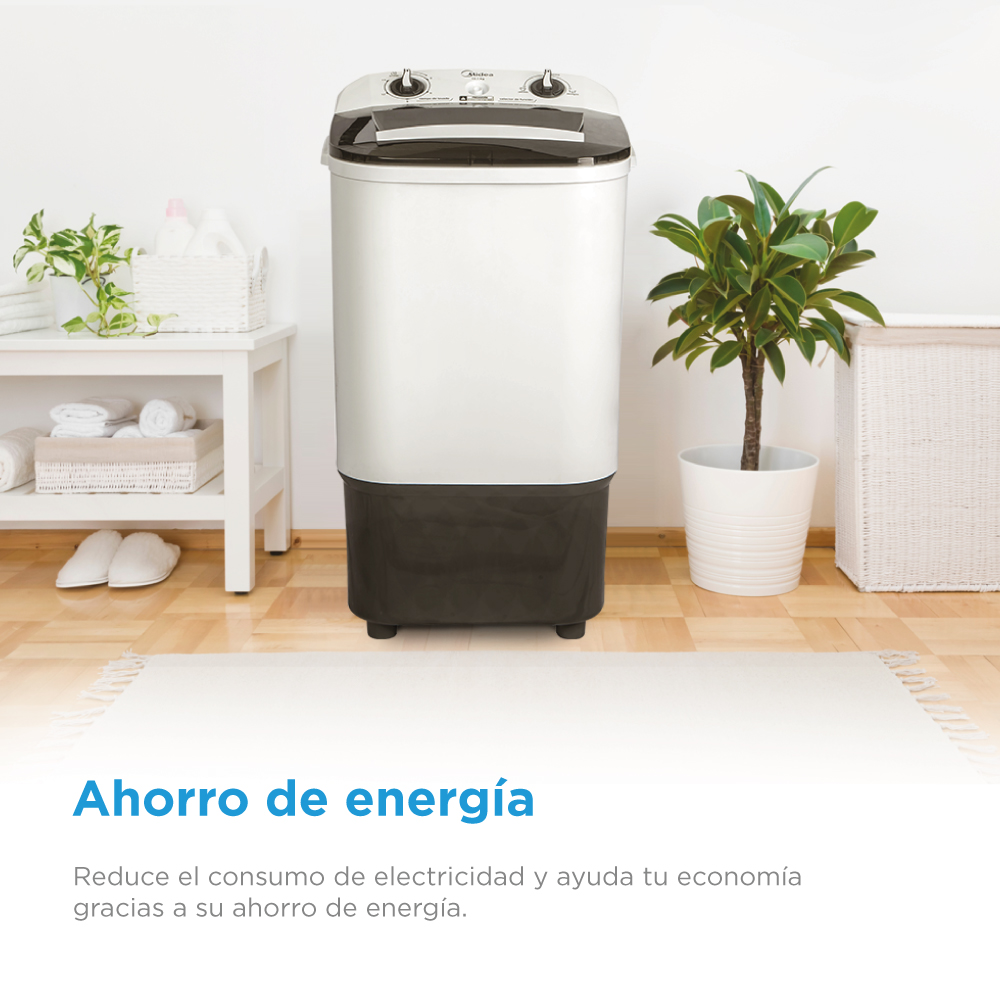 Foto 7 | Lavadora Semiautomática de 10.1 K Midea Mlts101m2sgdw color Blanco