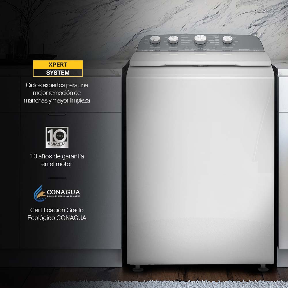 Foto 9 pulgar | Lavadora Whirlpool 8Mwtw1844mjm color Blanco de 18K