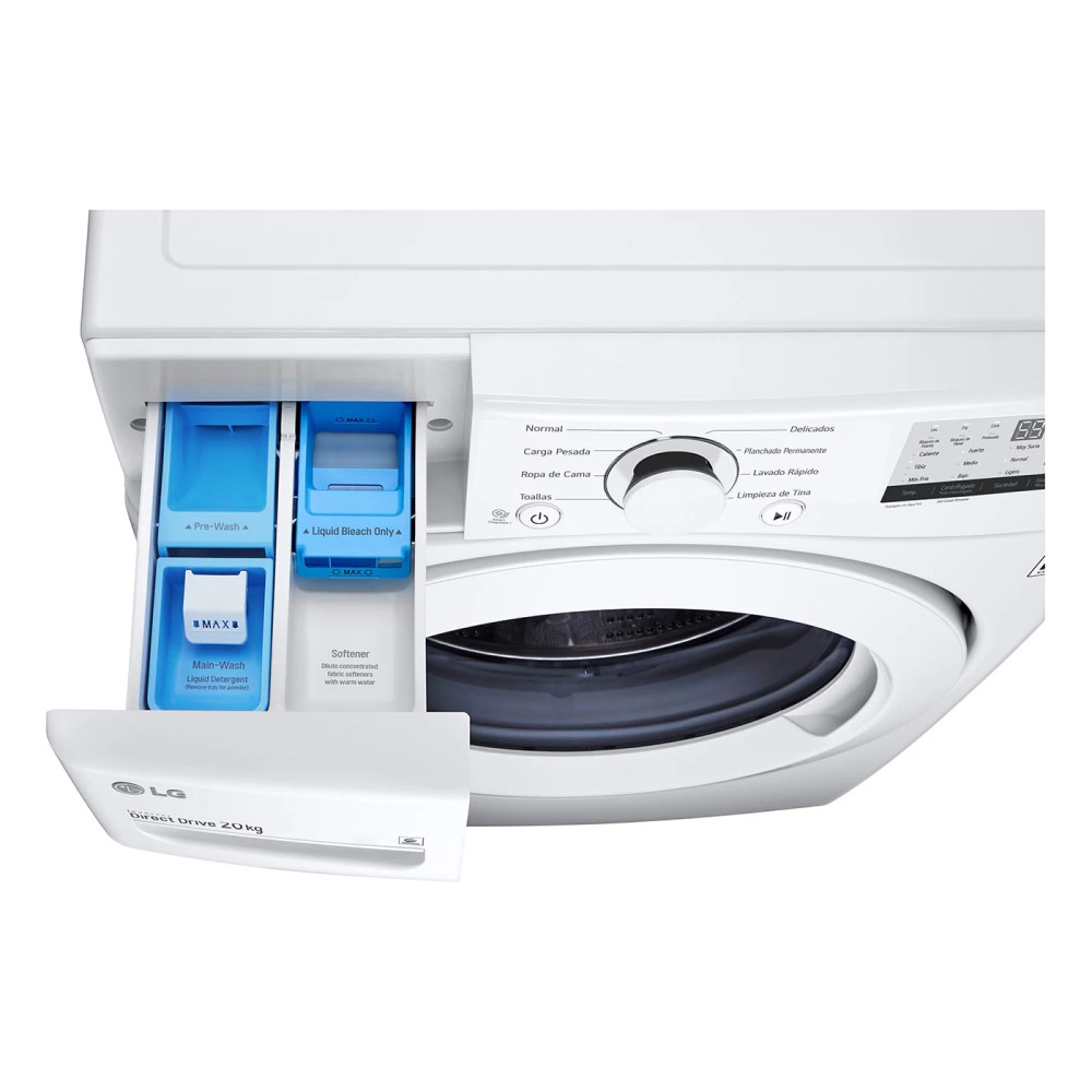 Foto 6 pulgar | Lavadora de Carga Frontal LG WM20WV26W Inverter Direct Drive 20 kg Blanca