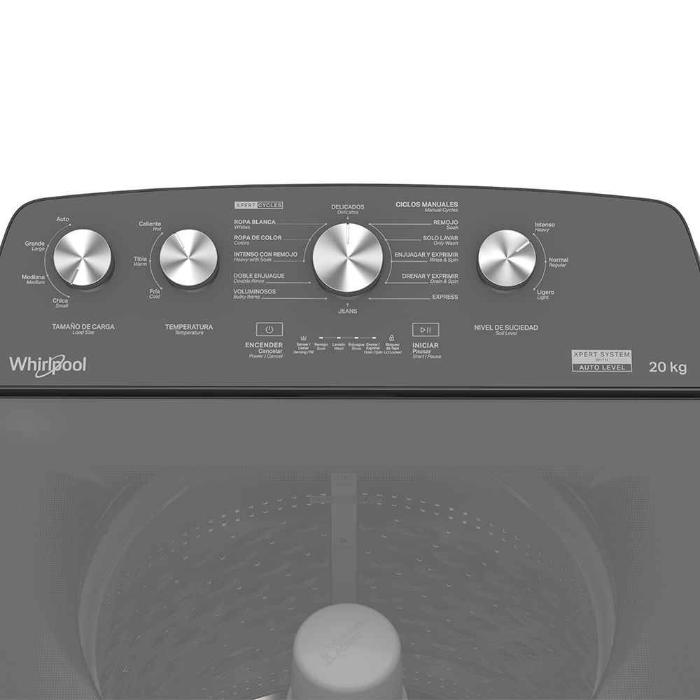 Foto 3 | Lavadora Carga Superior 20kg Xpert System Agitador Gris Oscuro 8mwtw2024wlg Whirlpool