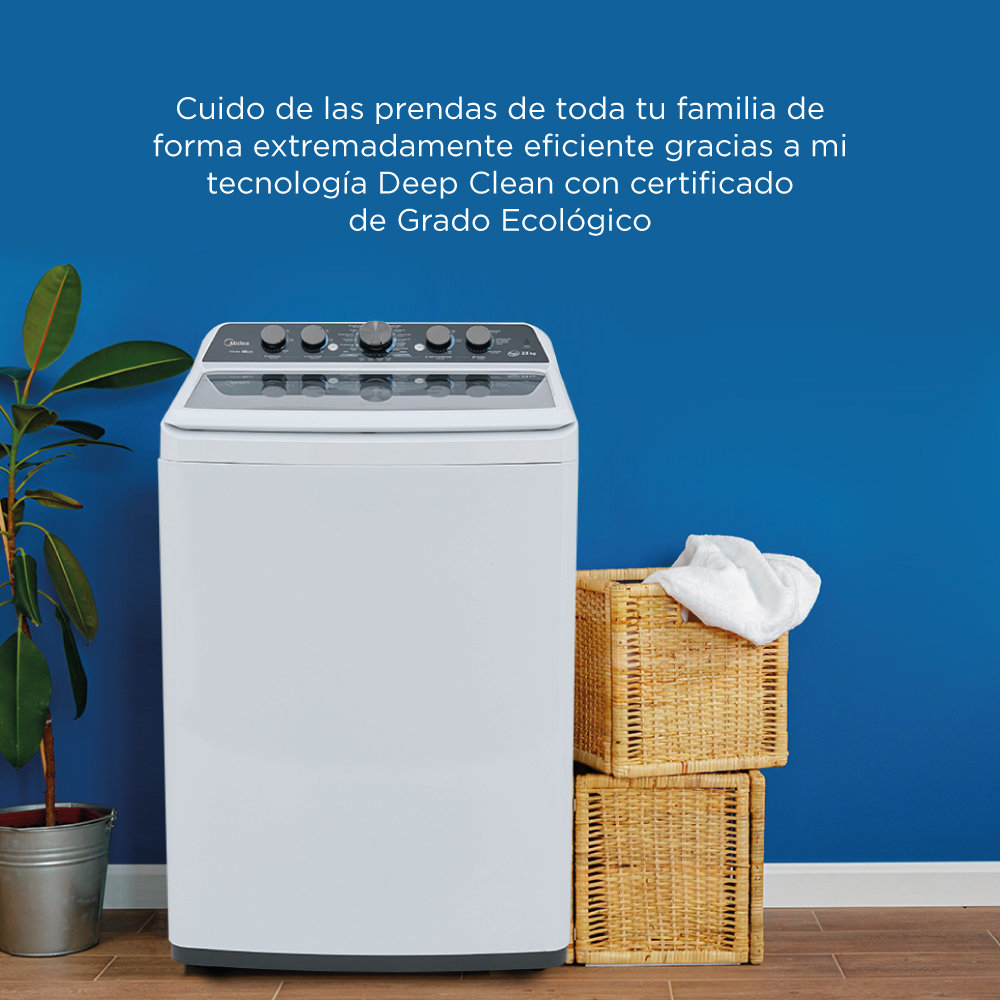 Foto 3 | Lavadora Midea MA500W23/W color Blanco Carga Superior Vortex Wash 23 KG Agitador 5 Perillas