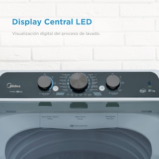 Foto 7 | Lavadora Midea MA500W21/W Carga Superior Vortex Wash 21 K Agitador 3 Perillas Blanca