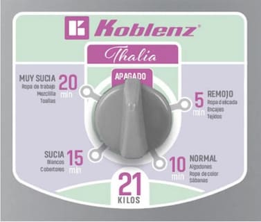 Foto 2 | Lavadora Koblenz Lrkf21p de 21 Kg Gris