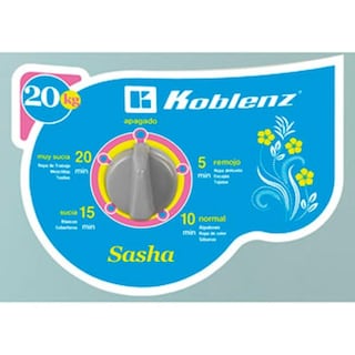 Foto 4 | Lavadora Redonda de Polea Koblenz LRK-2000 Sasha Azul 20 kg