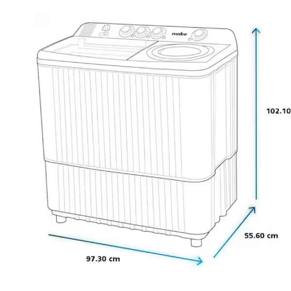 Foto 5 | Lavadora Semiautomatica Doble Tina 22 Kg