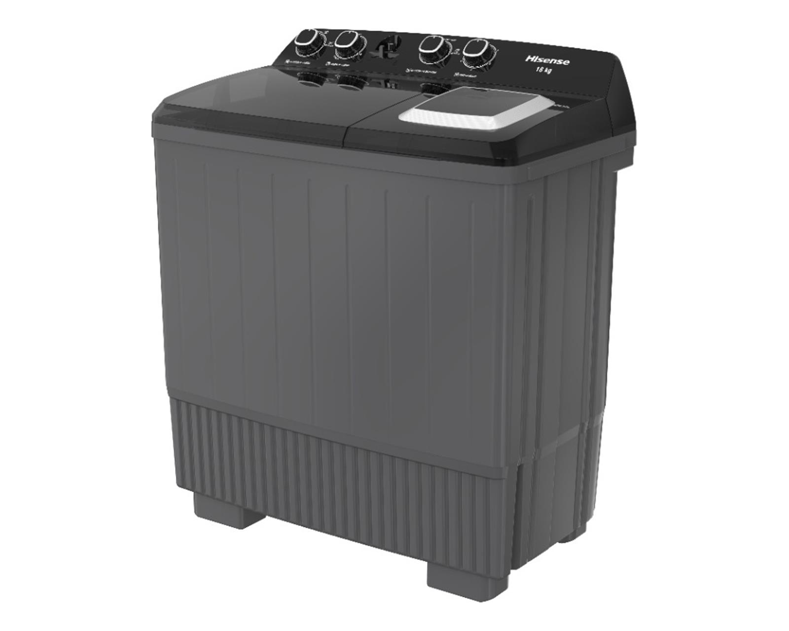 Lavadora Semiautomática Hisense  Wsa1804p 18kg Gris 127v