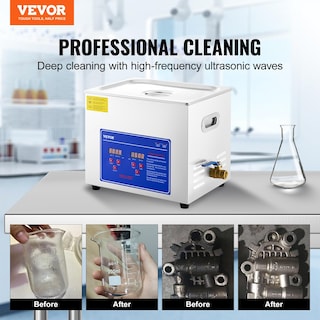 Foto 2 | Limpiador Ultrasónico Vevor 10l Con Temporizador Digital Y Calentador 110v - Venta Internacional.
