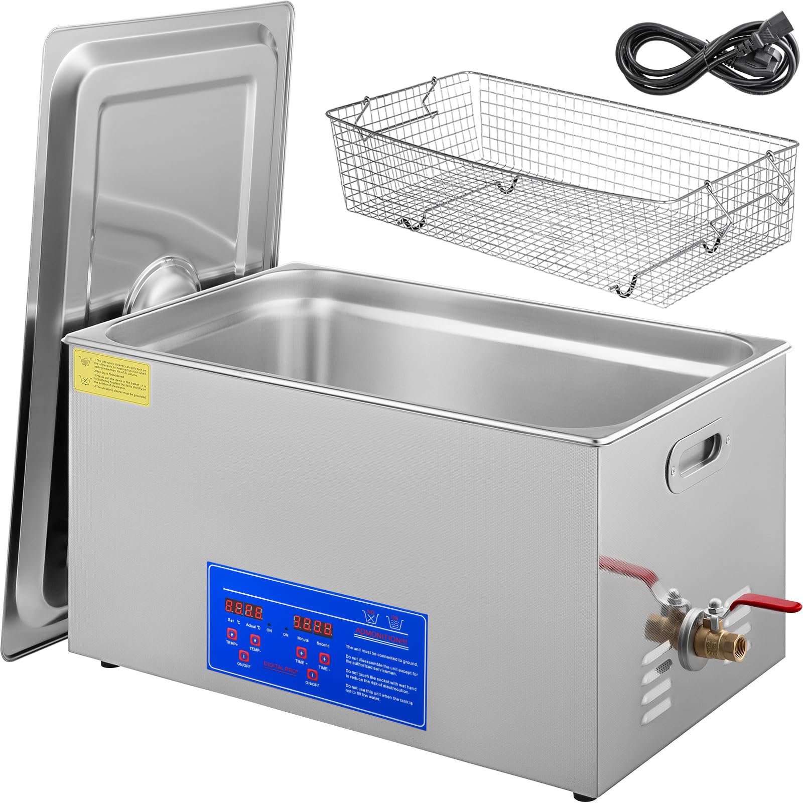 Foto 1 | Limpiador Sónico Vevor 22l Con Temporizador Digital Y Calentador 40 Khz 110 V - Venta Internacional.
