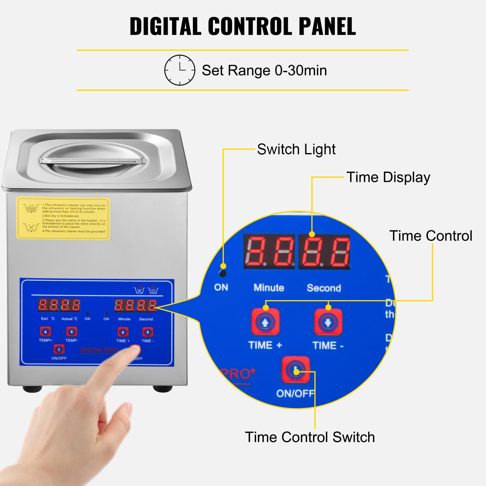 Foto 6 pulgar | Limpiador Ultrasónico De Piezas Vevor Sonic Cleaner 2l Con Temporizador - Venta Internacional.